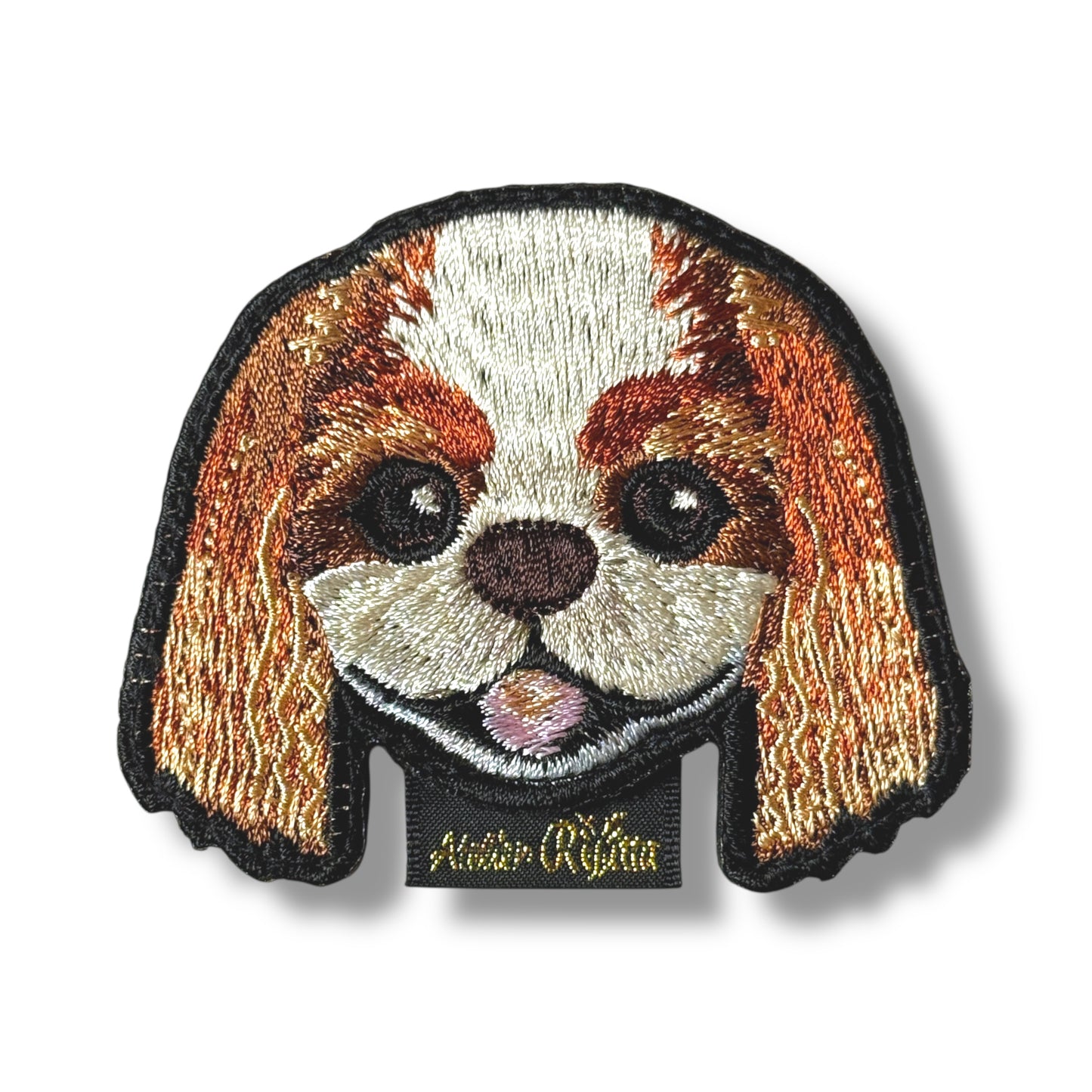 キャバリア・キング・チャールズ・スパニエルの刺繍ワッペン