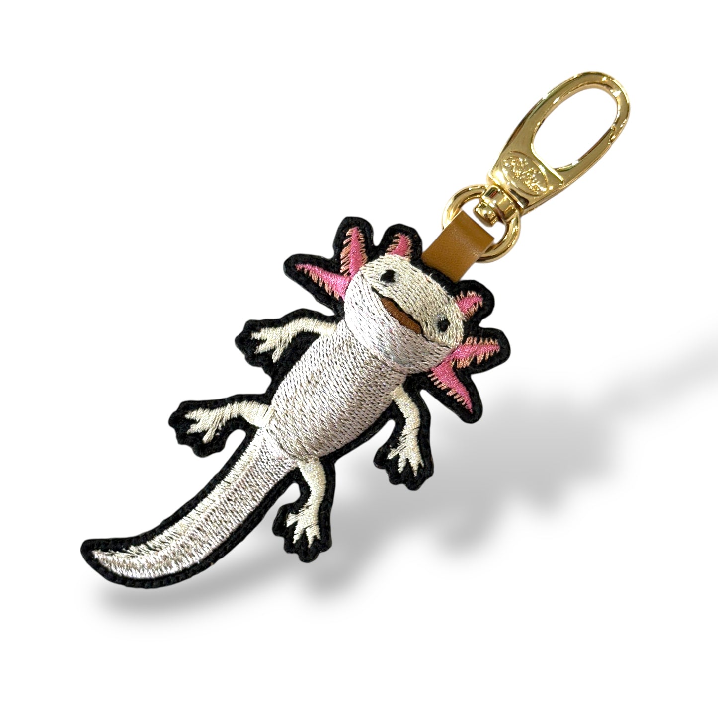 ウーパールーパーの刺繍ワッペン