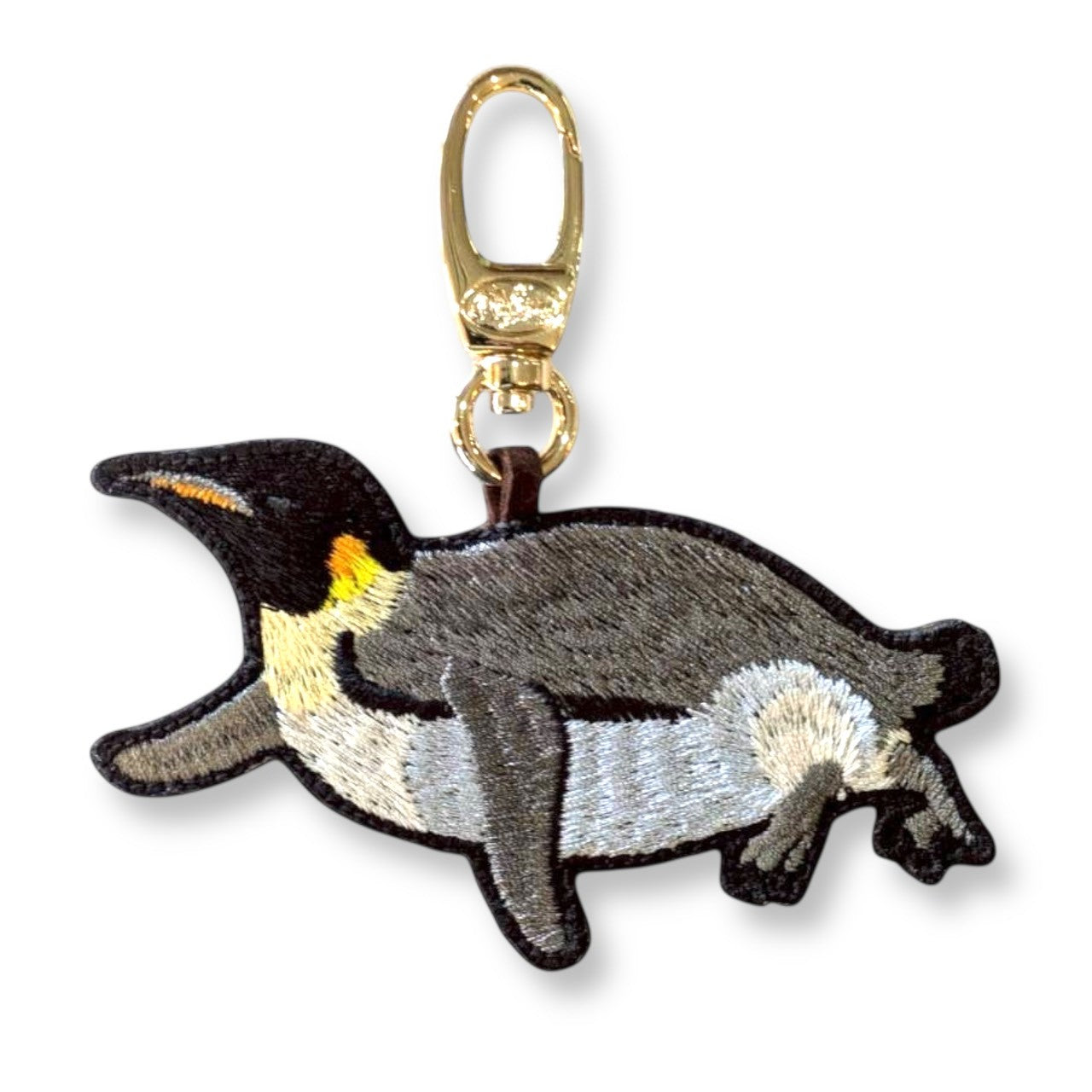 コウテイペンギンのトボガン刺繍ワッペン
