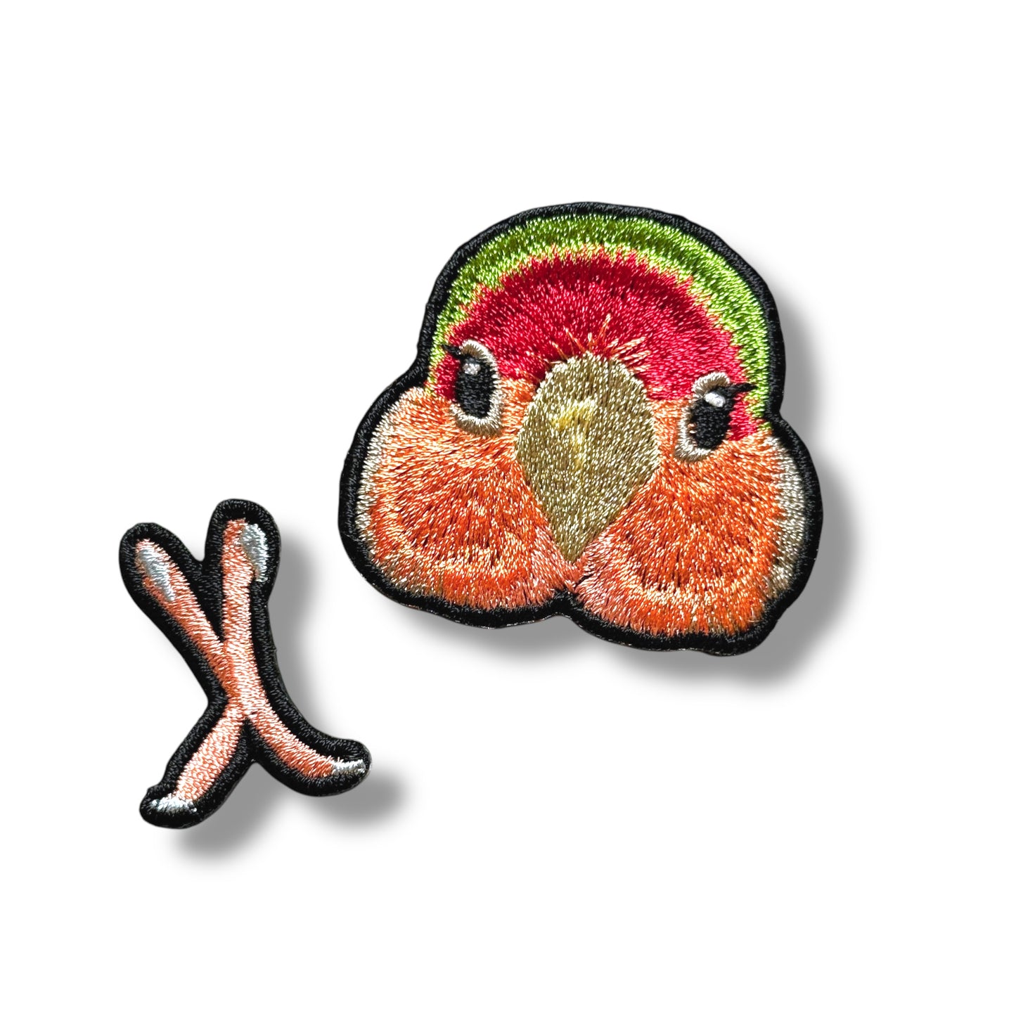 コザクラインコの証明写真刺繍ワッペン