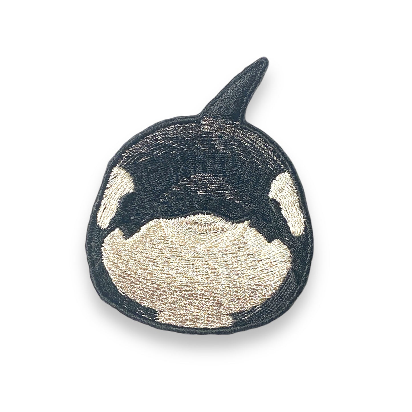 シャチの証明写真刺繍ワッペン