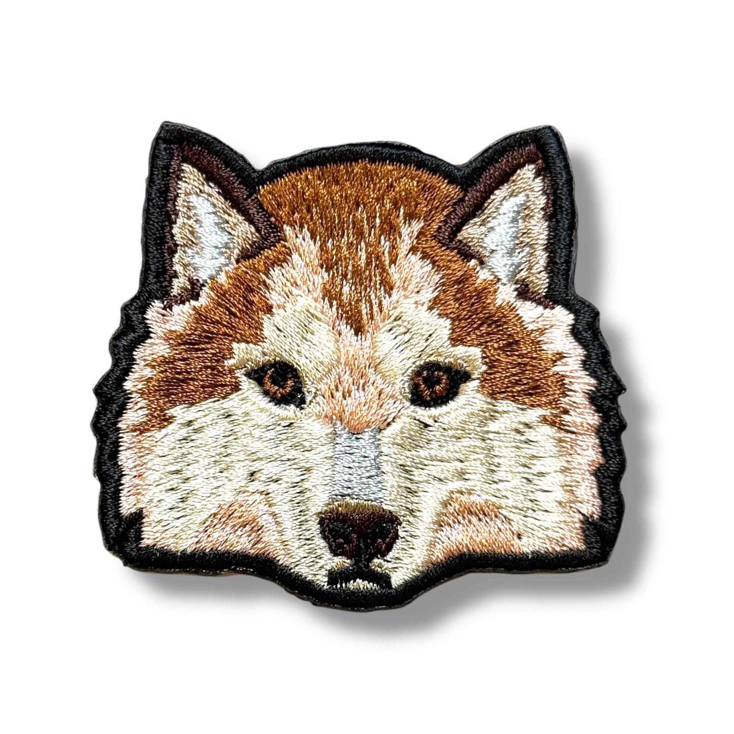 シベリアンハスキーの刺繍ワッペン