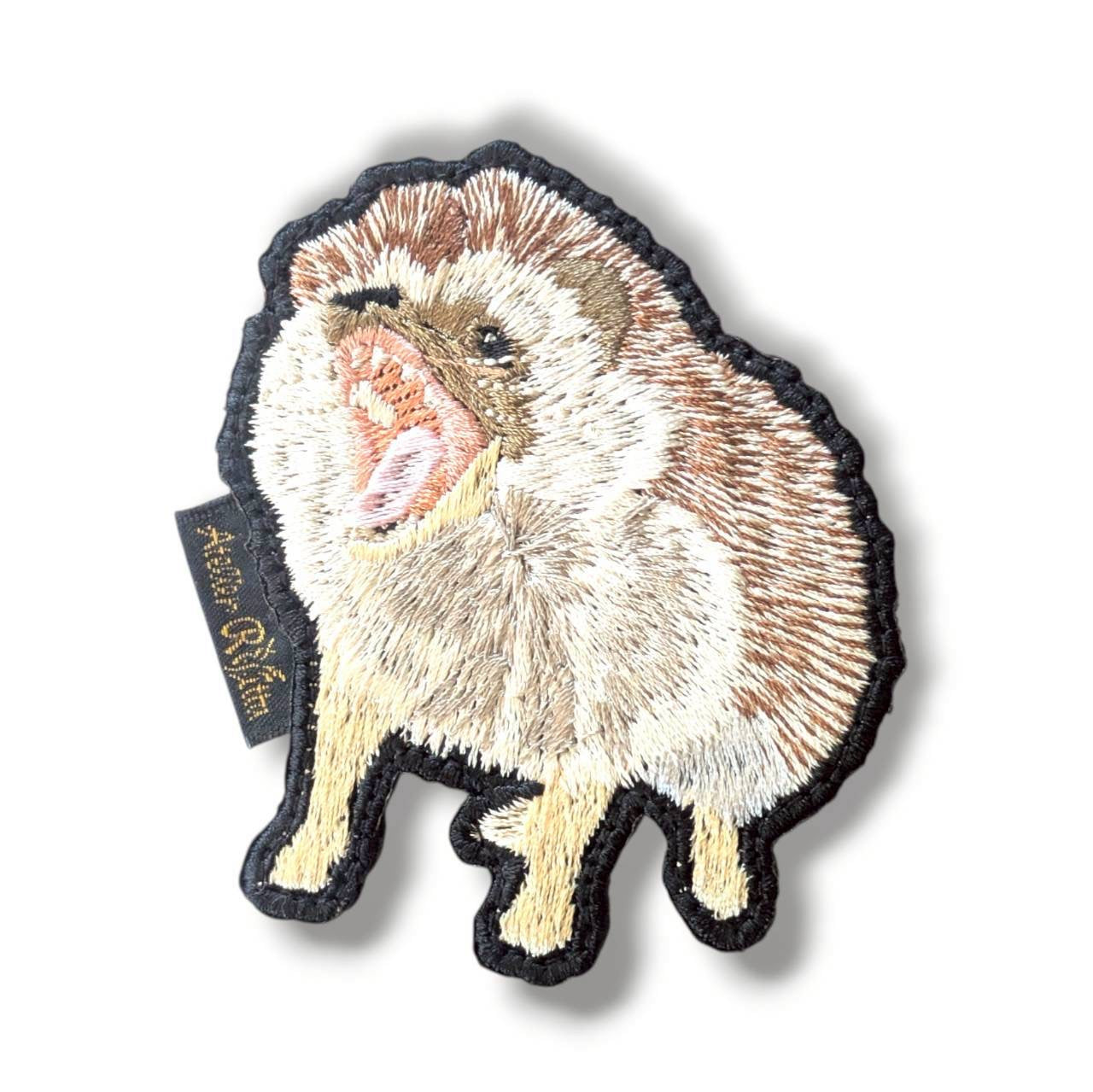 ハリネズミのあくび刺繍ワッペン