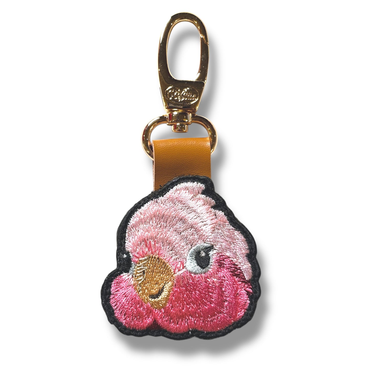 モモイロインコの証明写真刺繍ワッペン