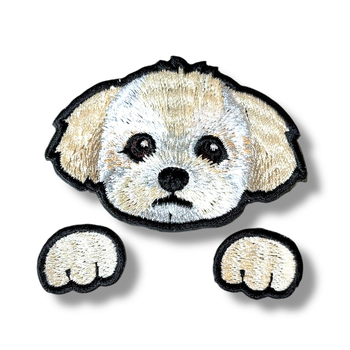 マルチーズの刺繍ワッペン