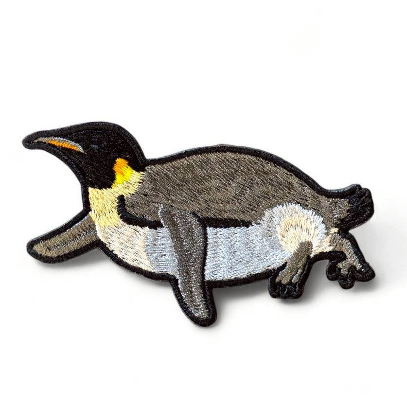 コウテイペンギンのトボガン刺繍ワッペン