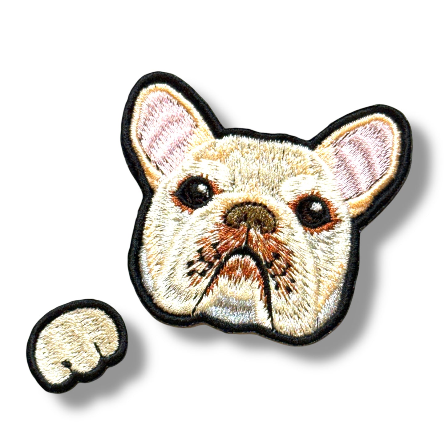 フレンチブルドッグの刺繍ワッペン