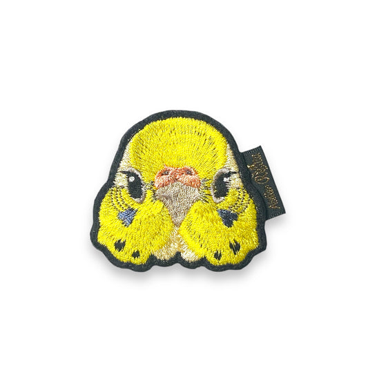 セキセイインコの証明写真刺繍ワッペン