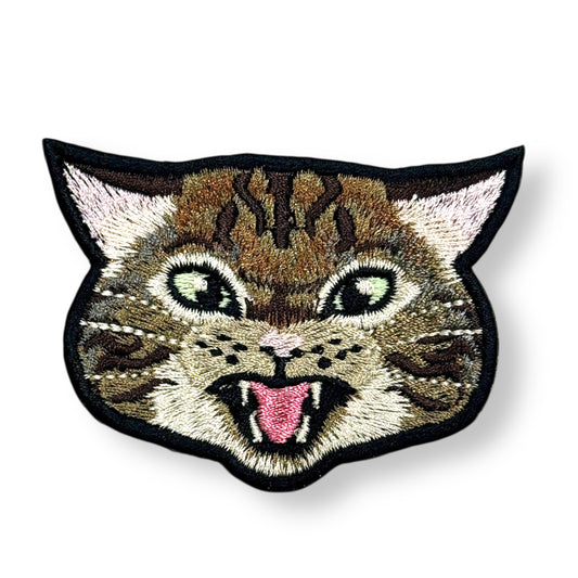 激おこにゃんこの刺繍ワッペン