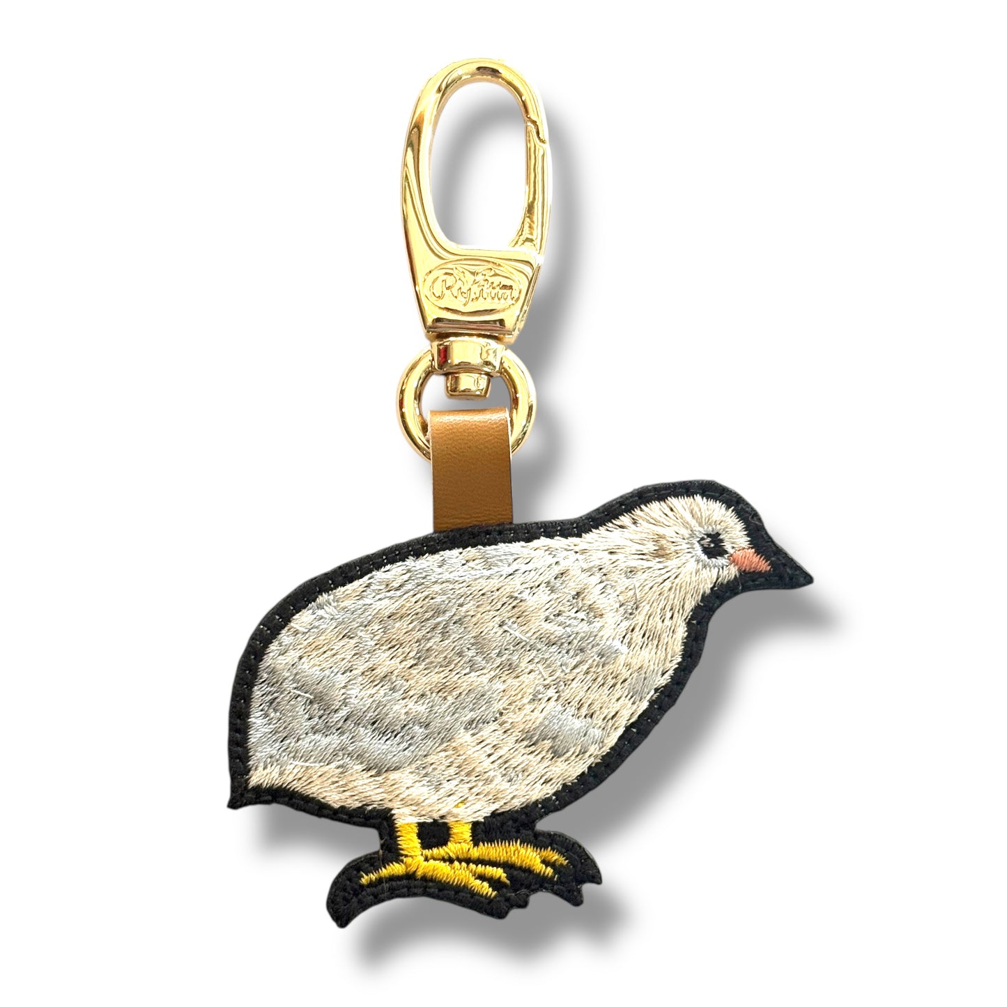 ヒメウズラの刺繍ワッペン