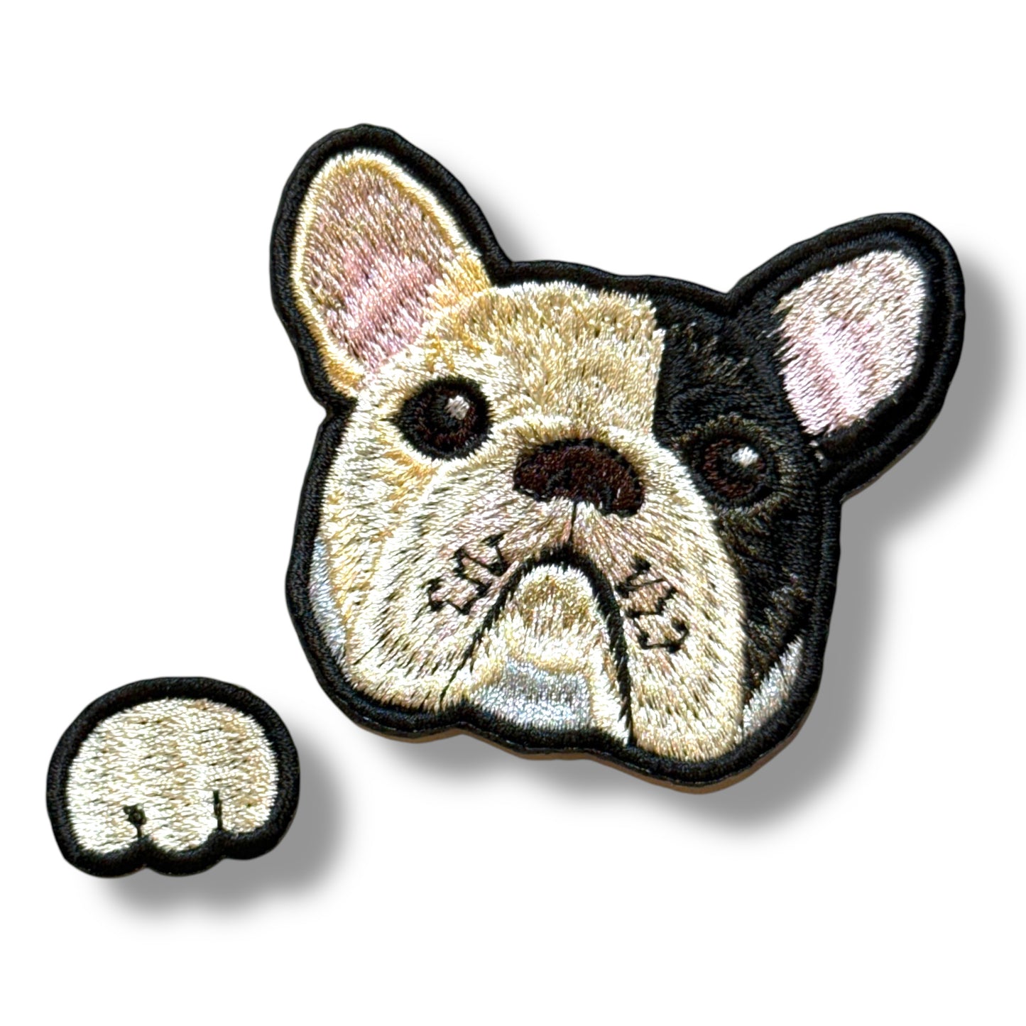 フレンチブルドッグの刺繍ワッペン