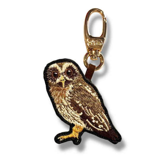 ナンベイヒナフクロウの刺繍ワッペン