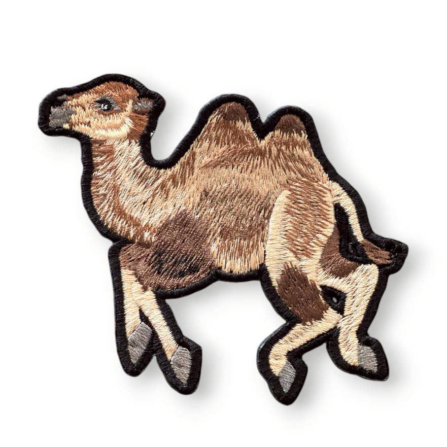フタコブラクダの刺繍ワッペン
