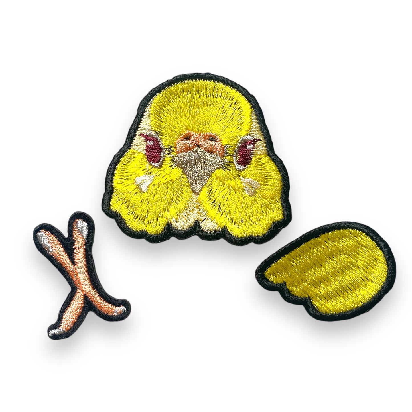 セキセイインコの証明写真刺繍ワッペン