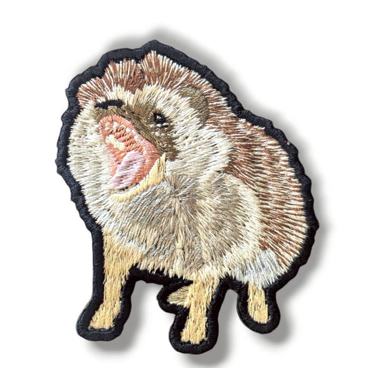ハリネズミのあくび刺繍ワッペン