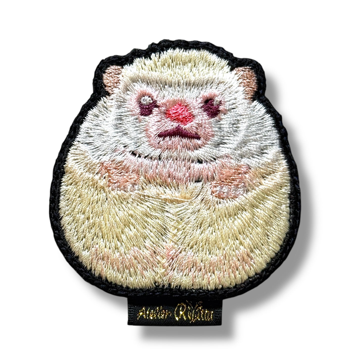 ハリネズミの刺繍ワッペン