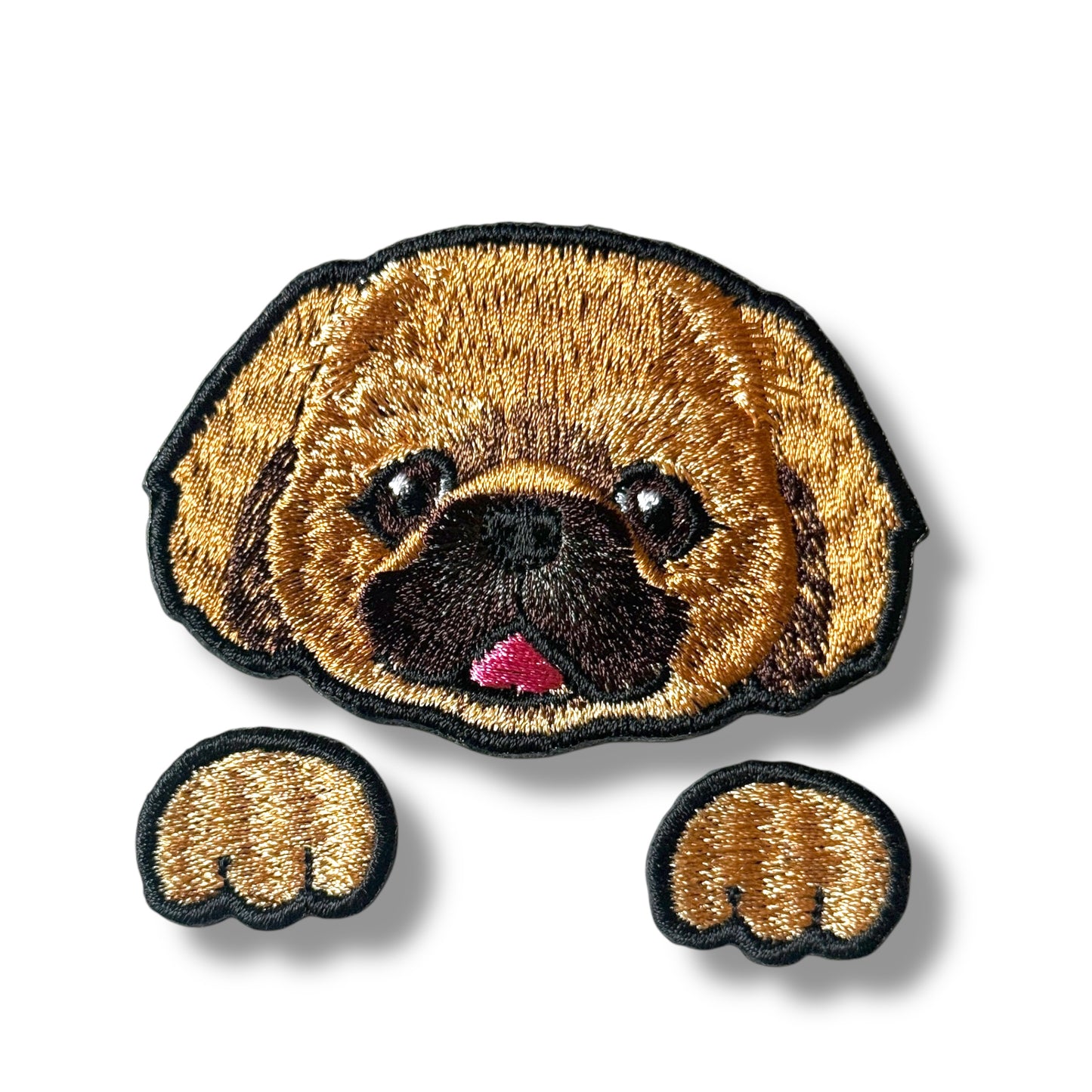 ペキニーズの刺繍ワッペン