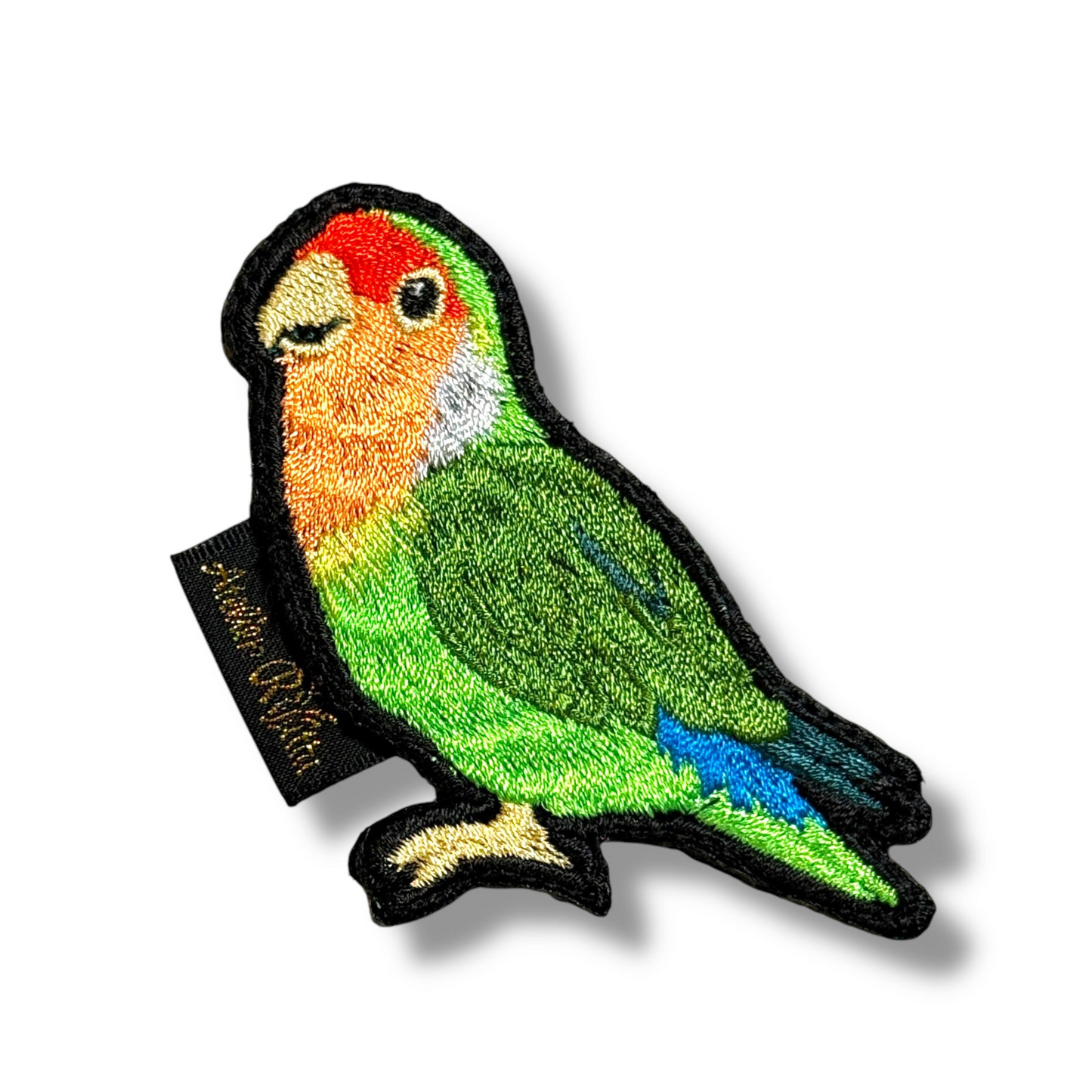 コザクラインコの刺繍ワッペン