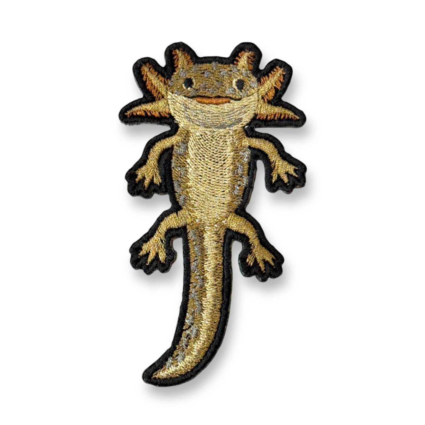 ウーパールーパーの刺繍ワッペン