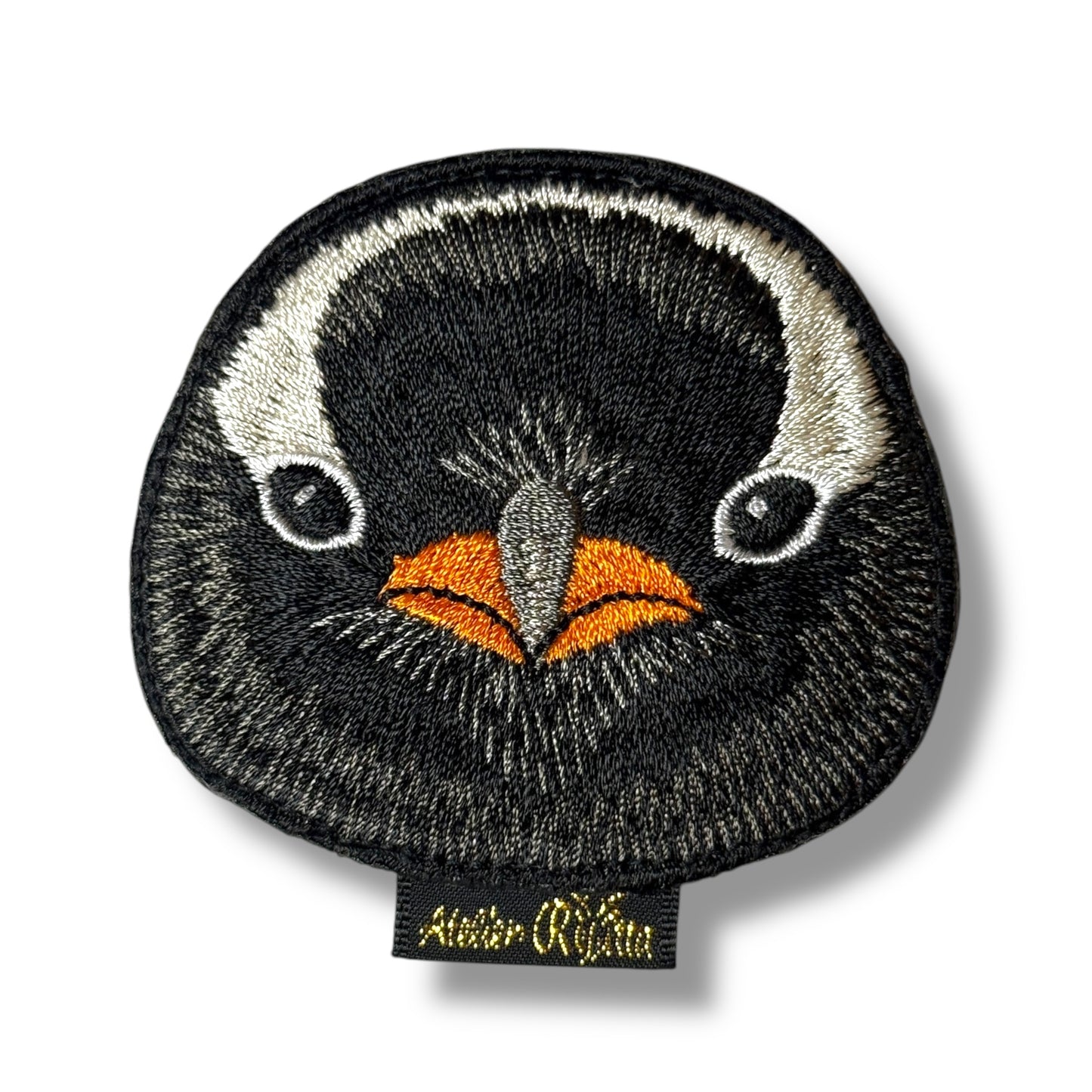 ジェンツーペンギンの証明写真刺繍ワッペン