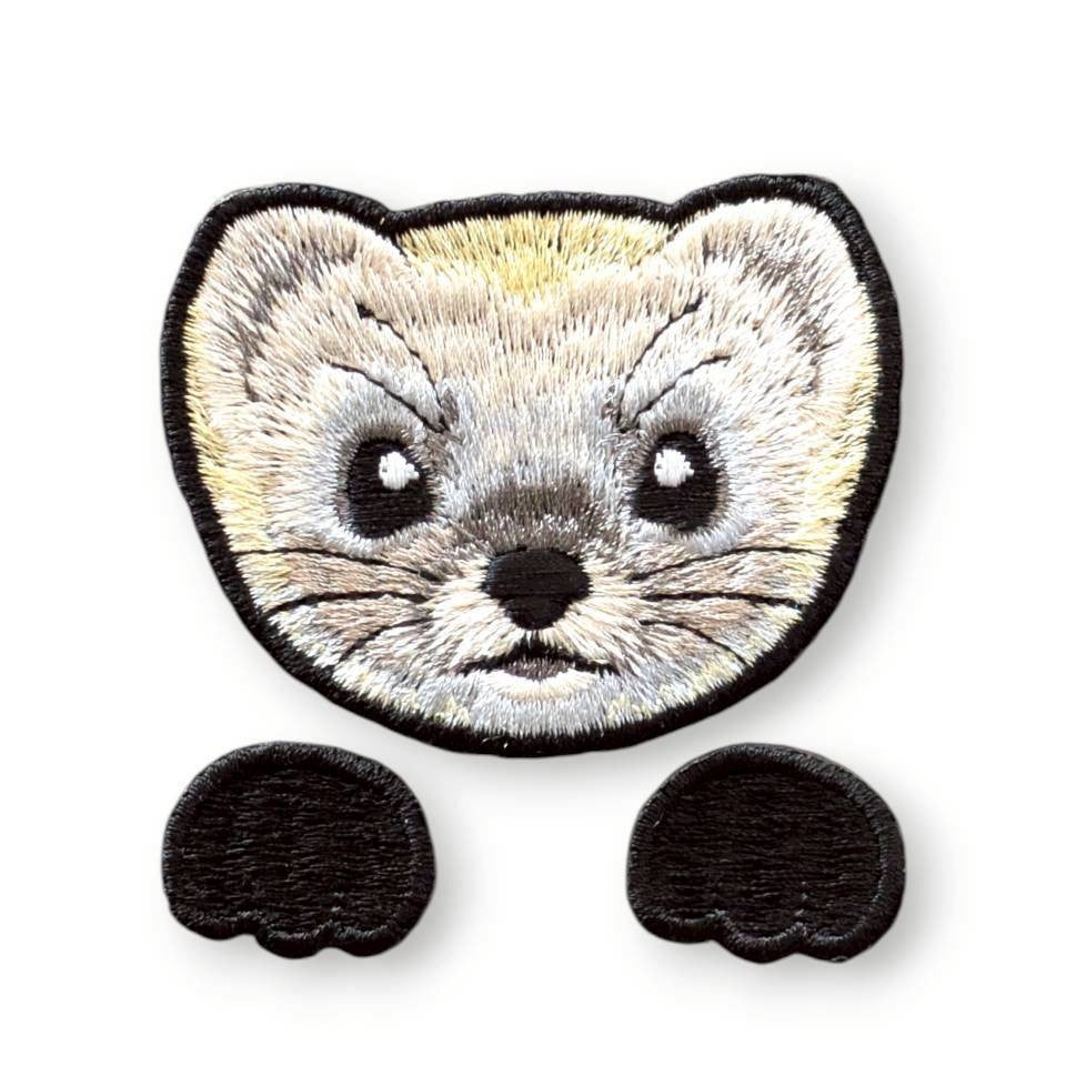 ホンドテンの刺繍ワッペン
