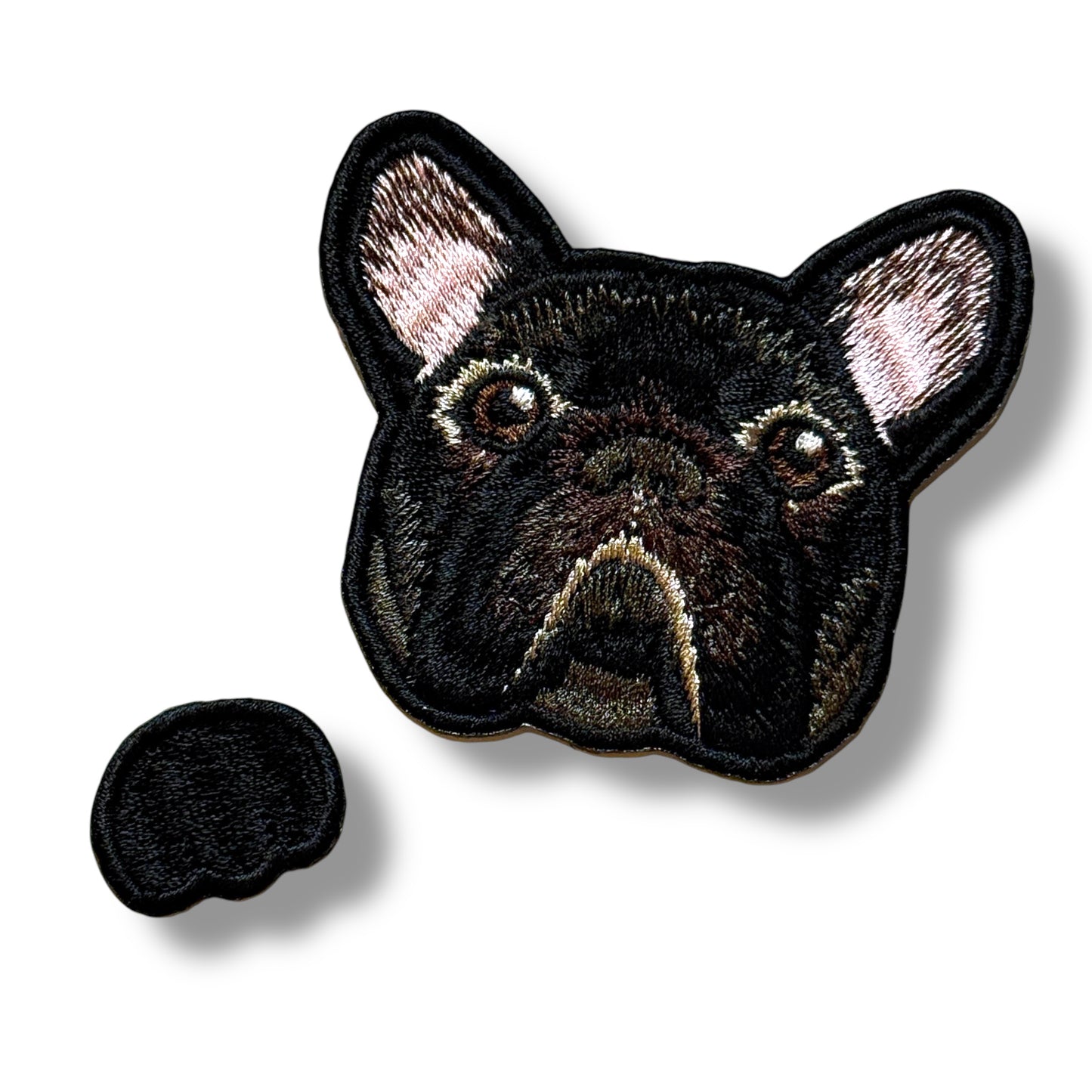フレンチブルドッグの刺繍ワッペン