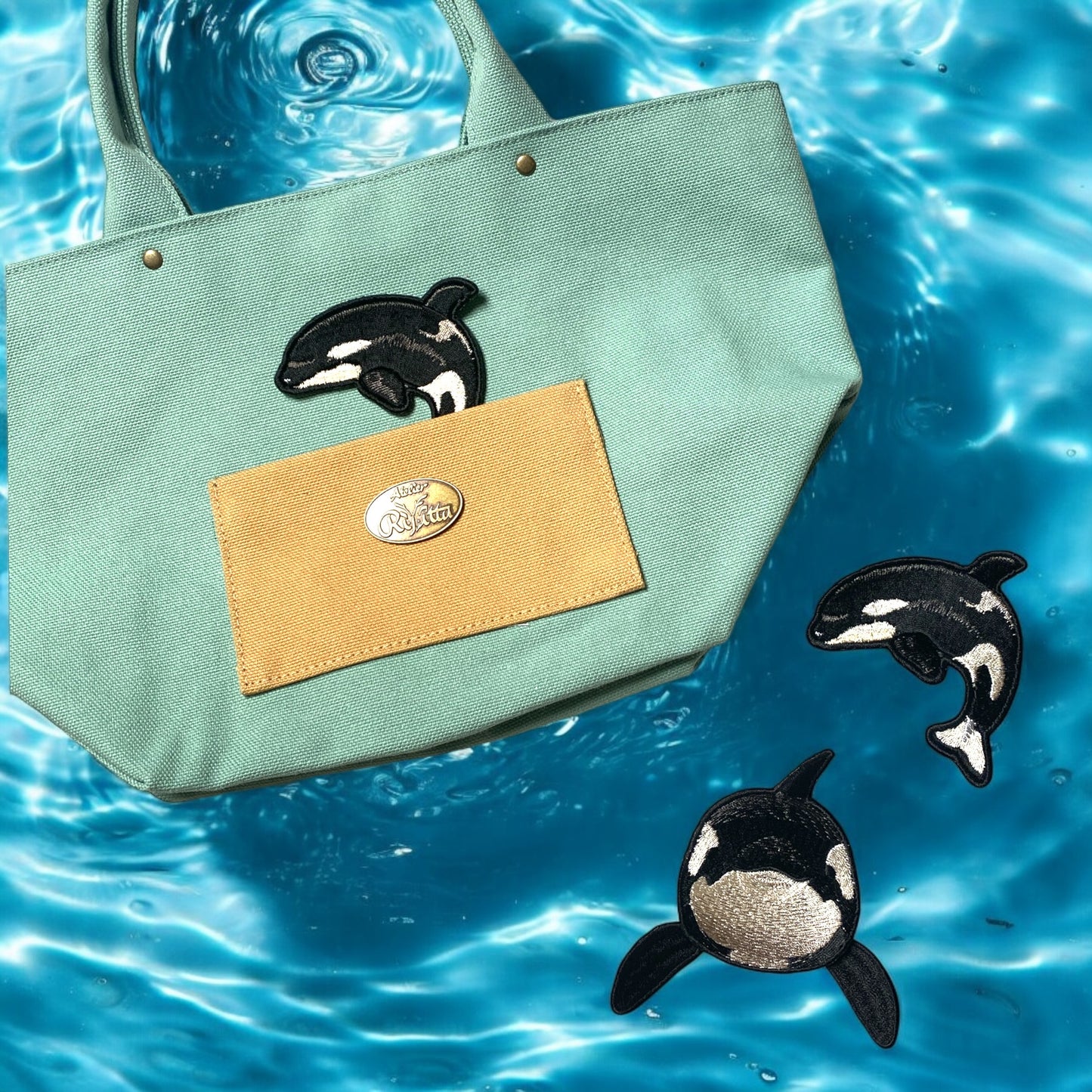 シャチの刺繍ワッペン