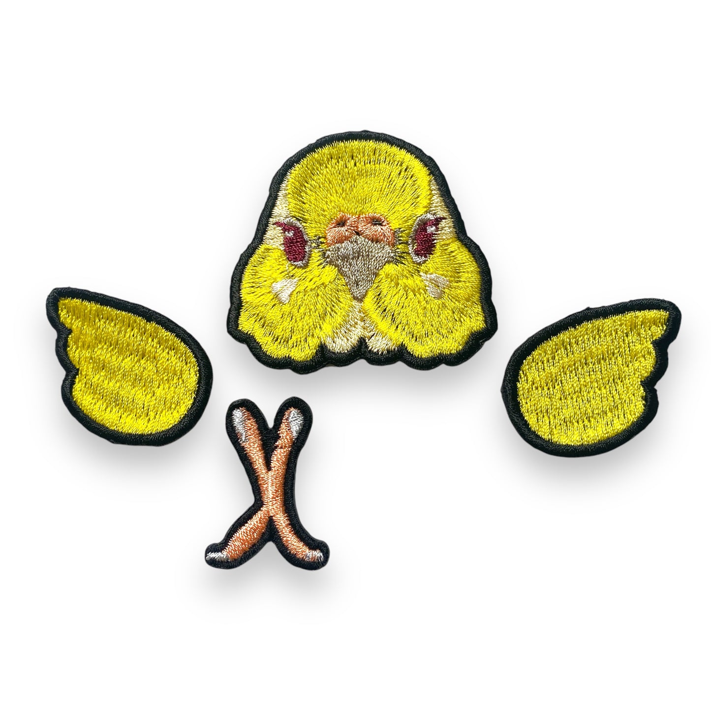 セキセイインコの証明写真刺繍ワッペン