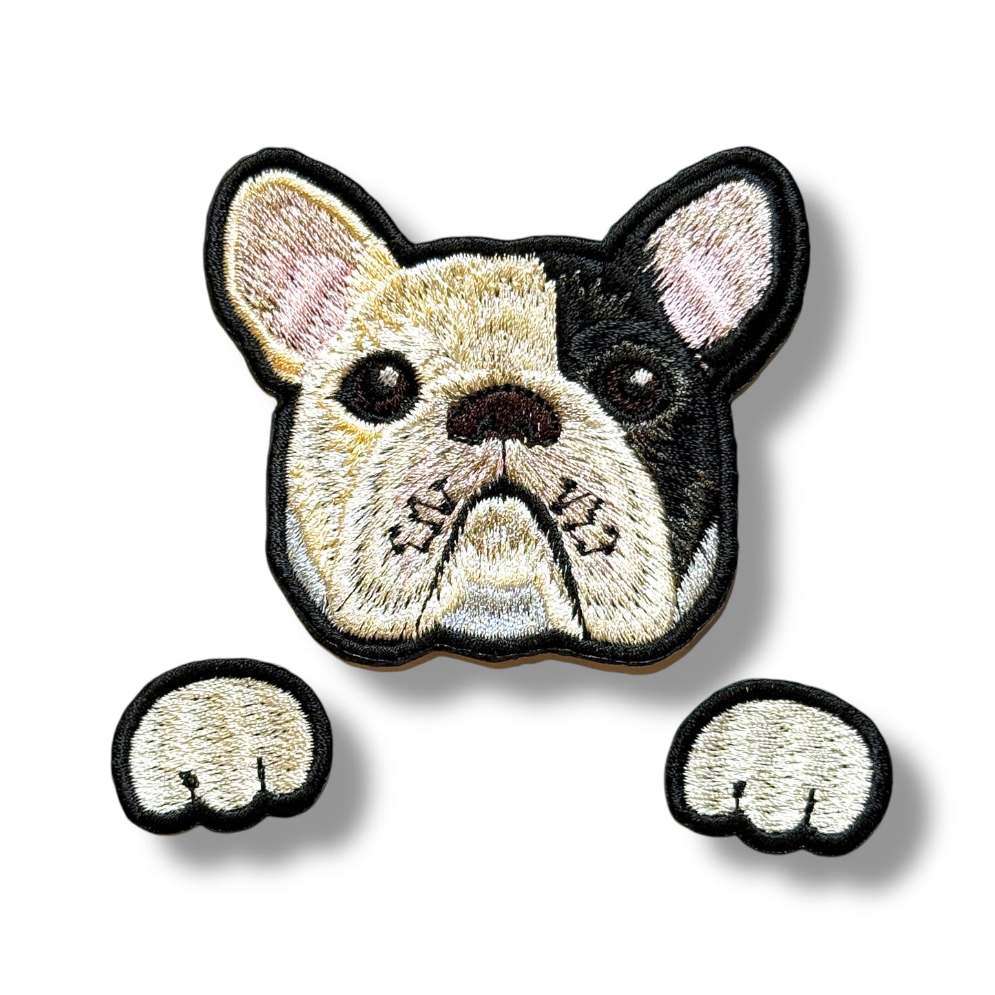 フレンチブルドッグの刺繍ワッペン
