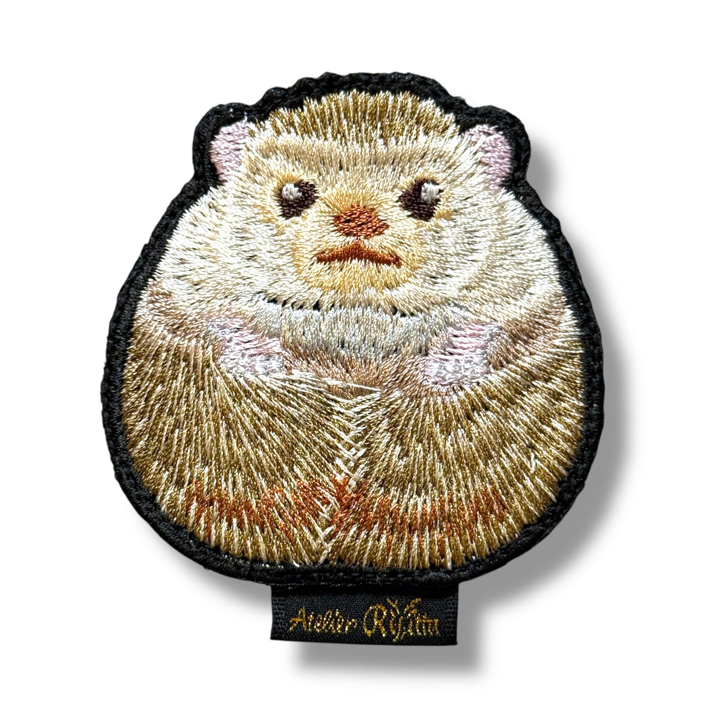 ハリネズミの刺繍ワッペン