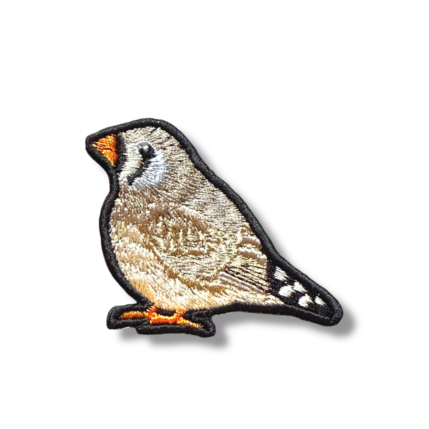 キンカチョウの刺繍ワッペン