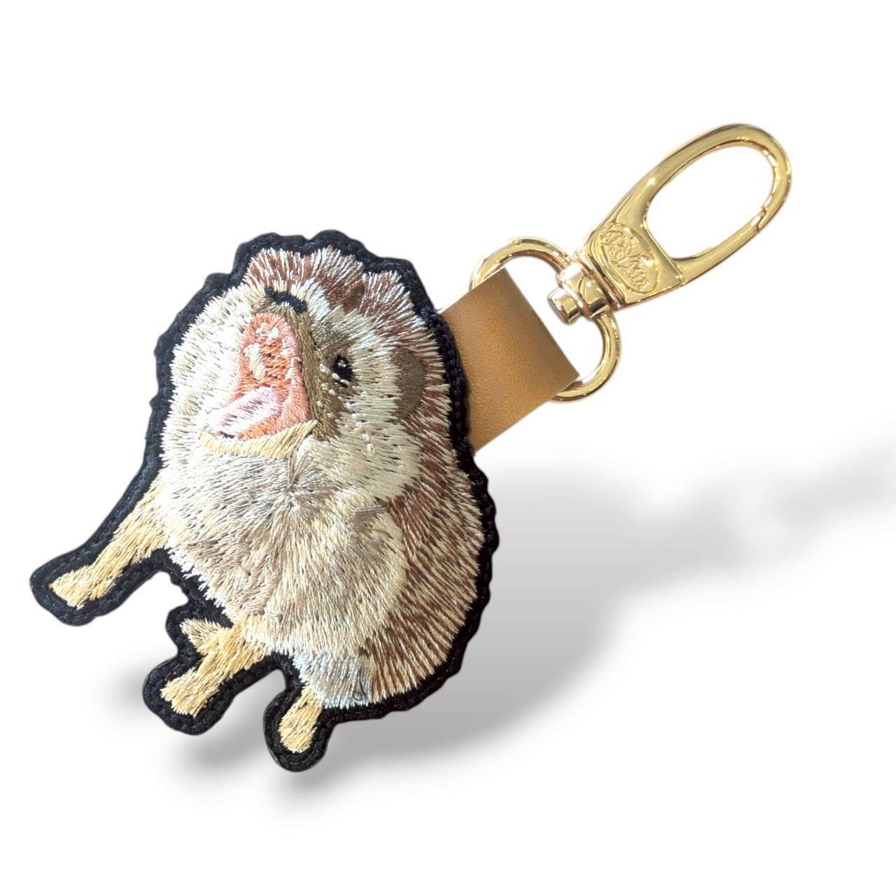 ハリネズミのあくび刺繍ワッペン