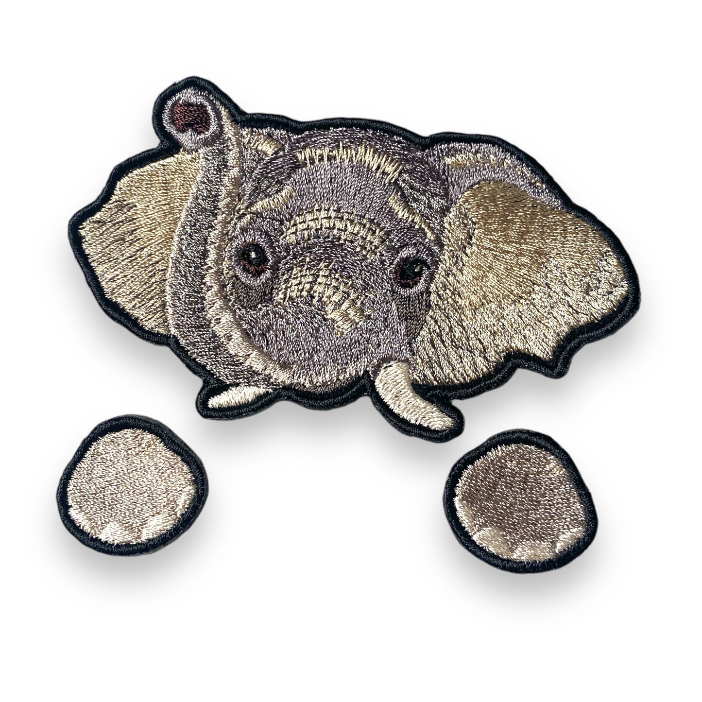 アフリカゾウの刺繍ワッペン