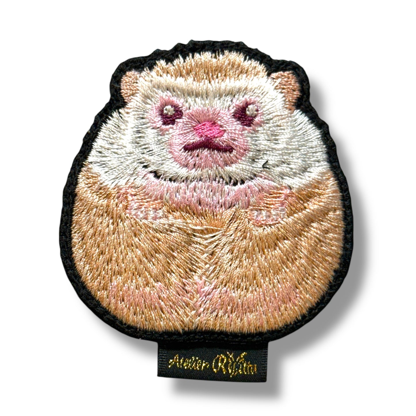 ハリネズミの刺繍ワッペン