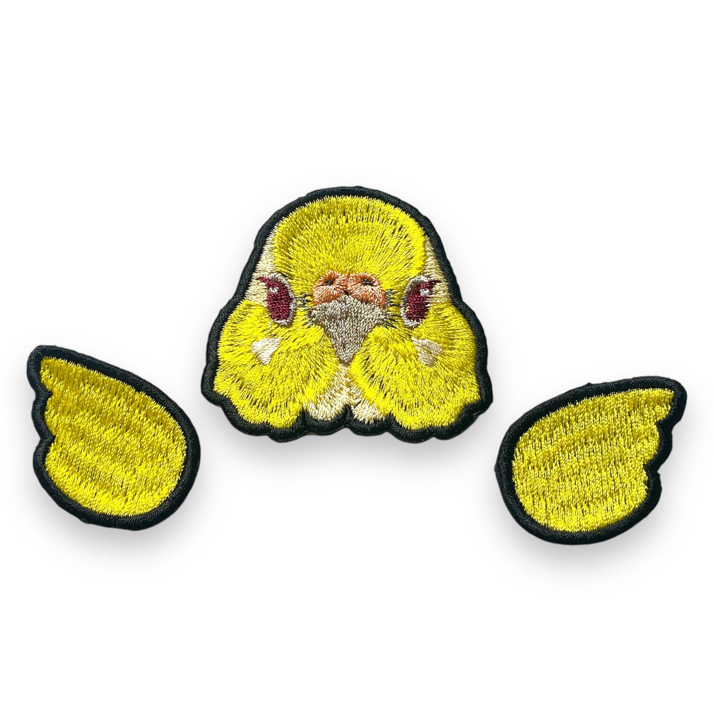 セキセイインコの証明写真刺繍ワッペン
