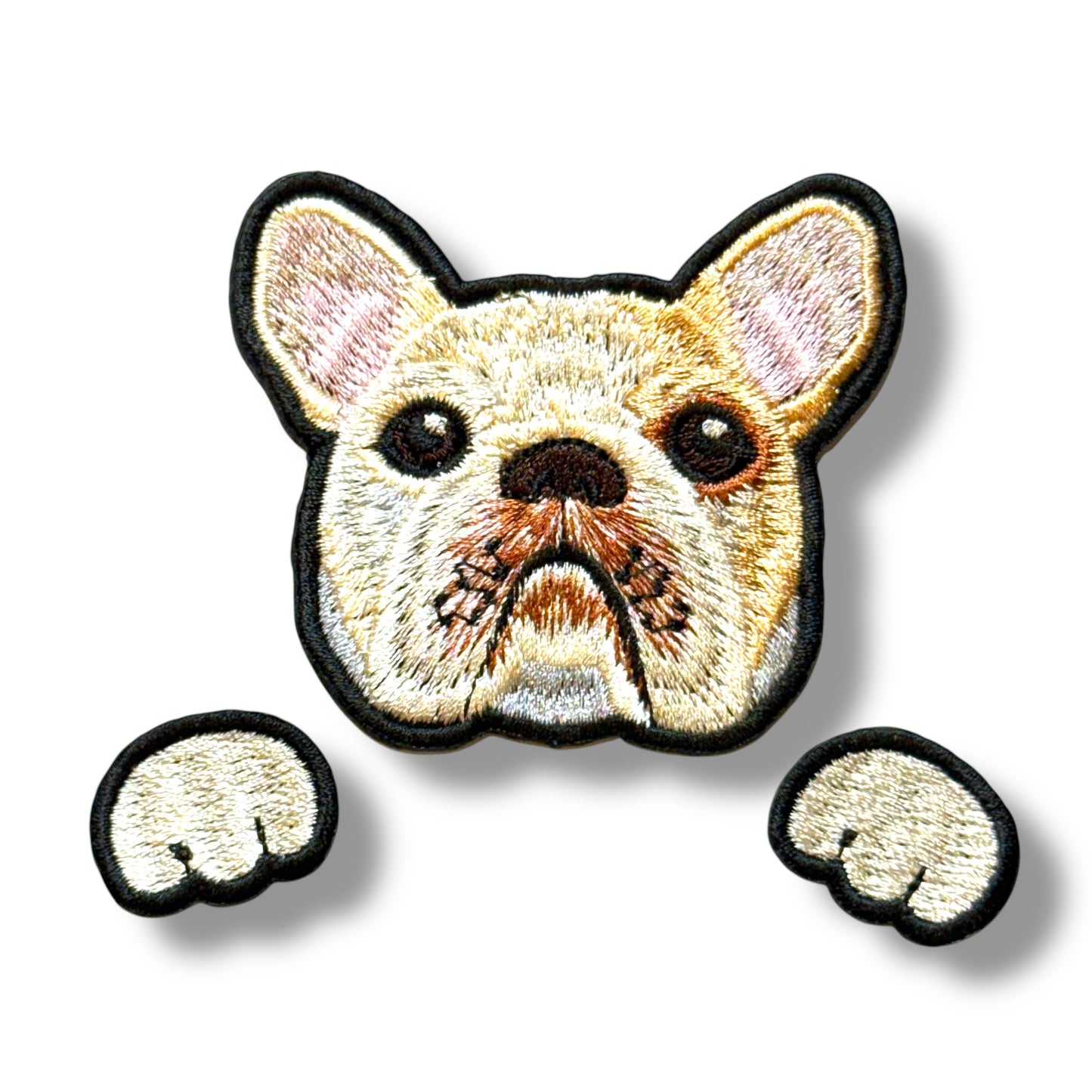 フレンチブルドッグの刺繍ワッペン