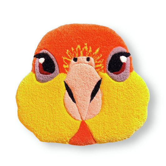 シロハラインコのタフティングラグ