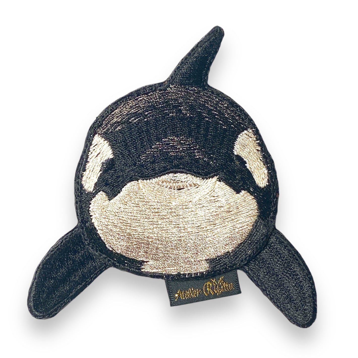 シャチの証明写真刺繍ワッペン