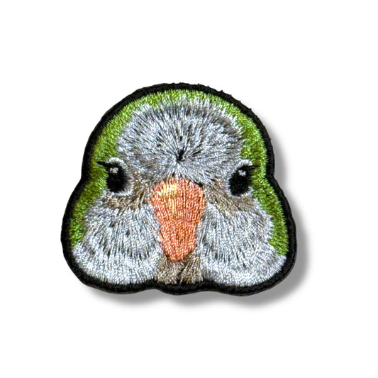 オキナインコの証明写真刺繍ワッペン