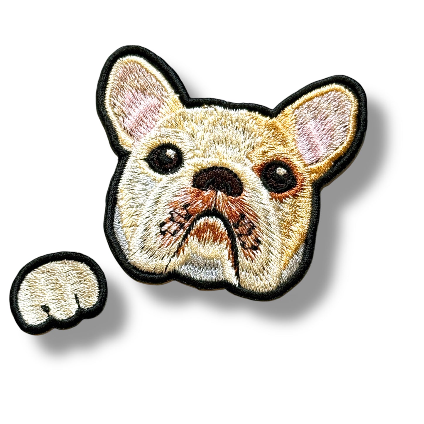 フレンチブルドッグの刺繍ワッペン