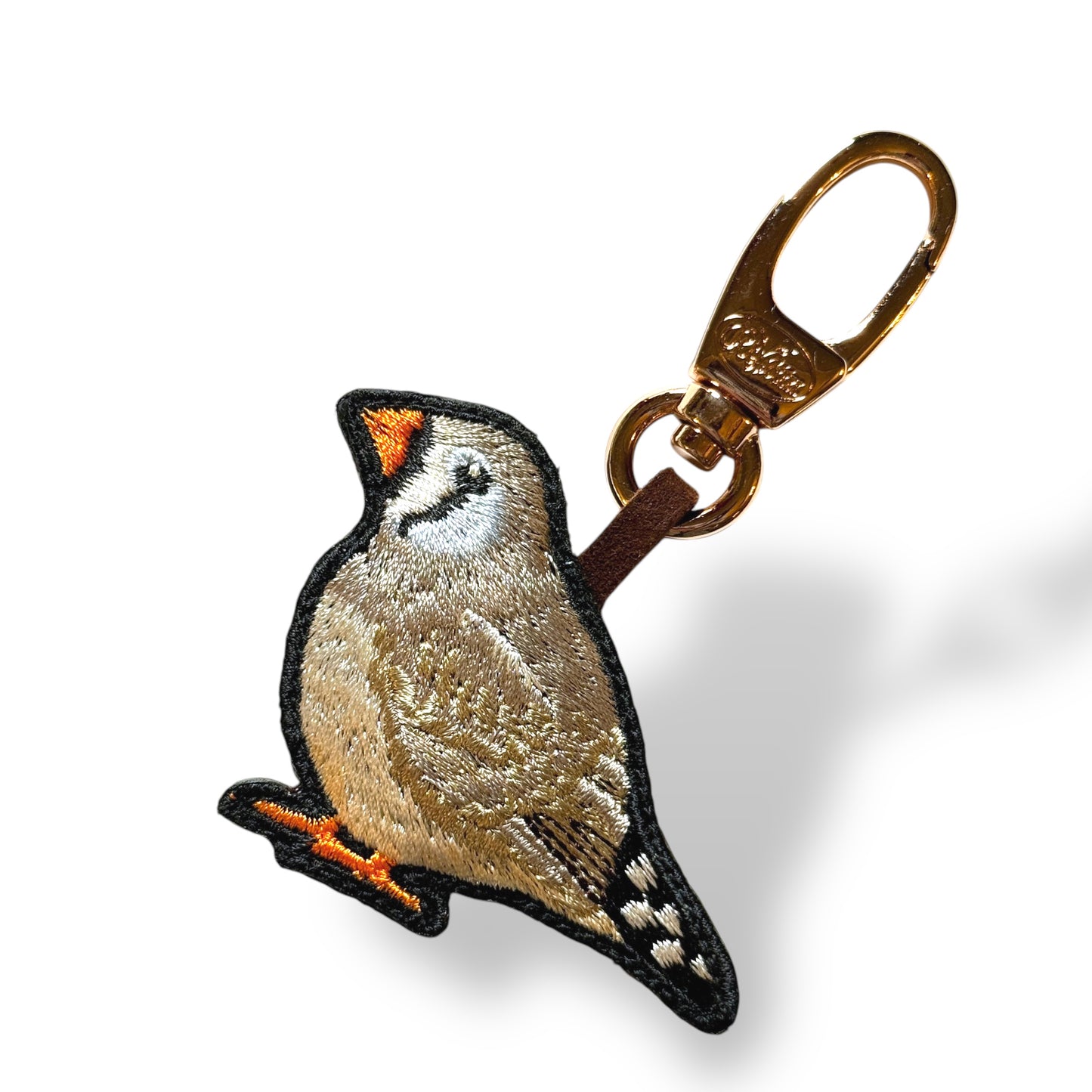 キンカチョウの刺繍ワッペン