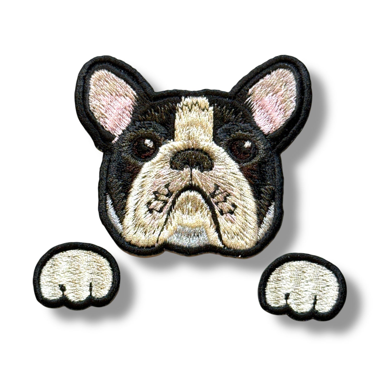 フレンチブルドッグの刺繍ワッペン