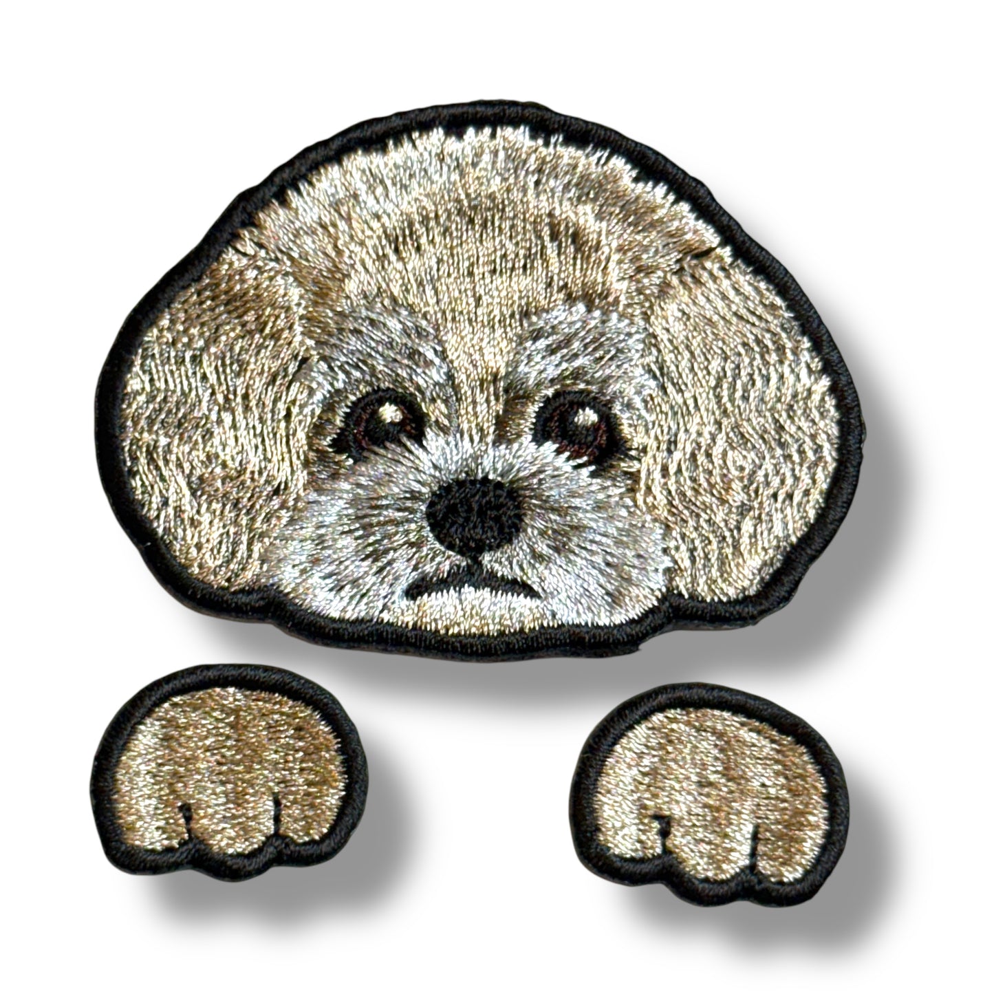 トイプードルの刺繍ワッペン