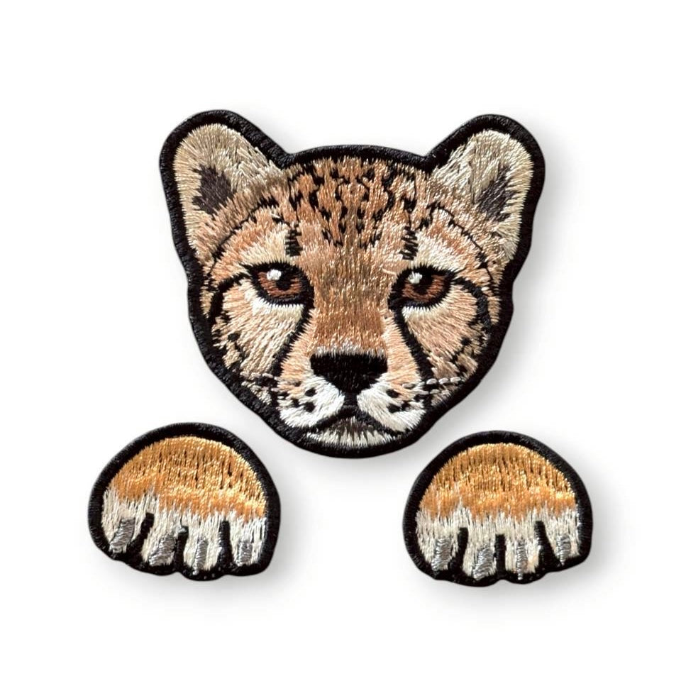 チーターの刺繍ワッペン