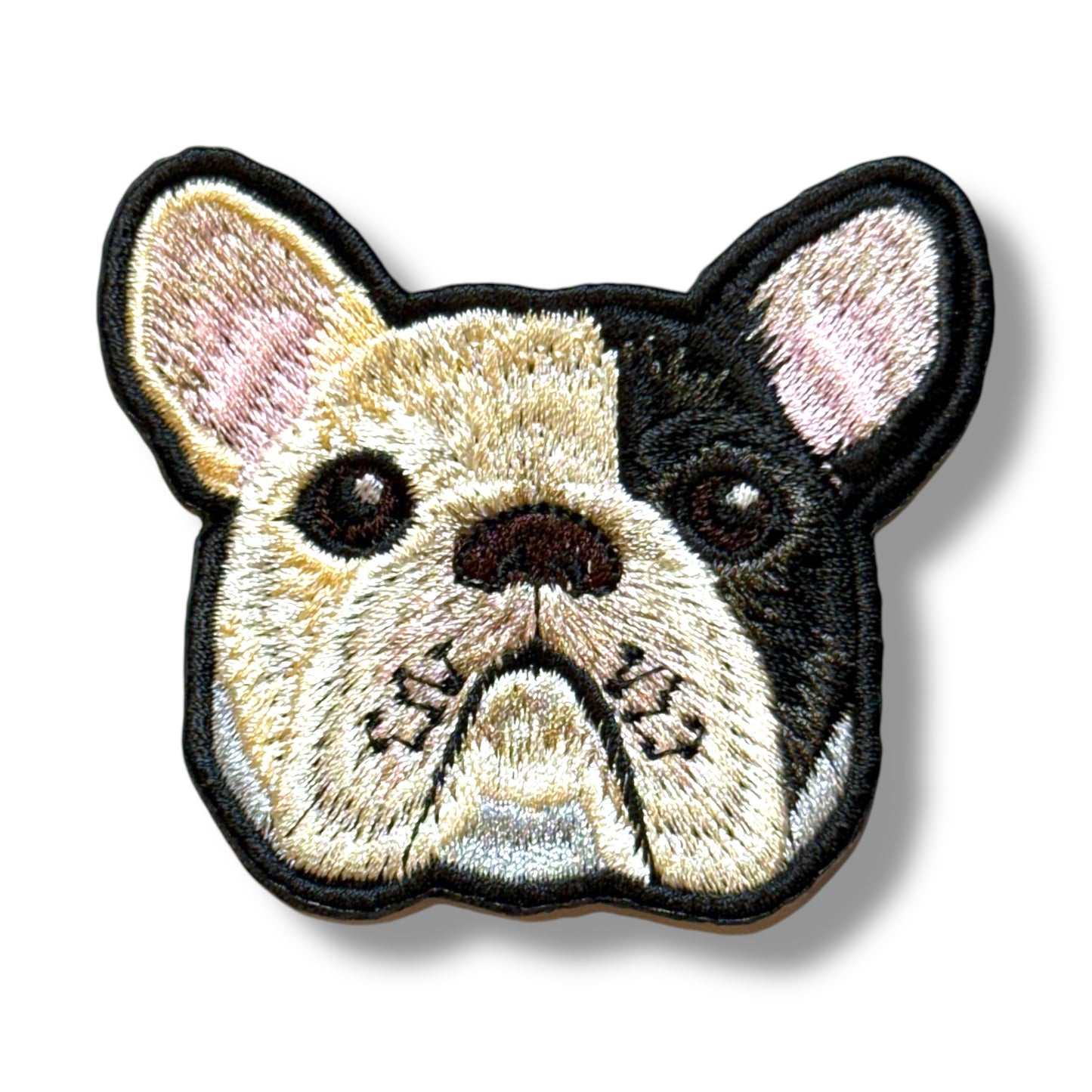 フレンチブルドッグの刺繍ワッペン