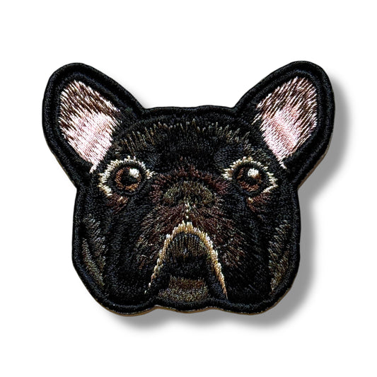 フレンチブルドッグの刺繍ワッペン