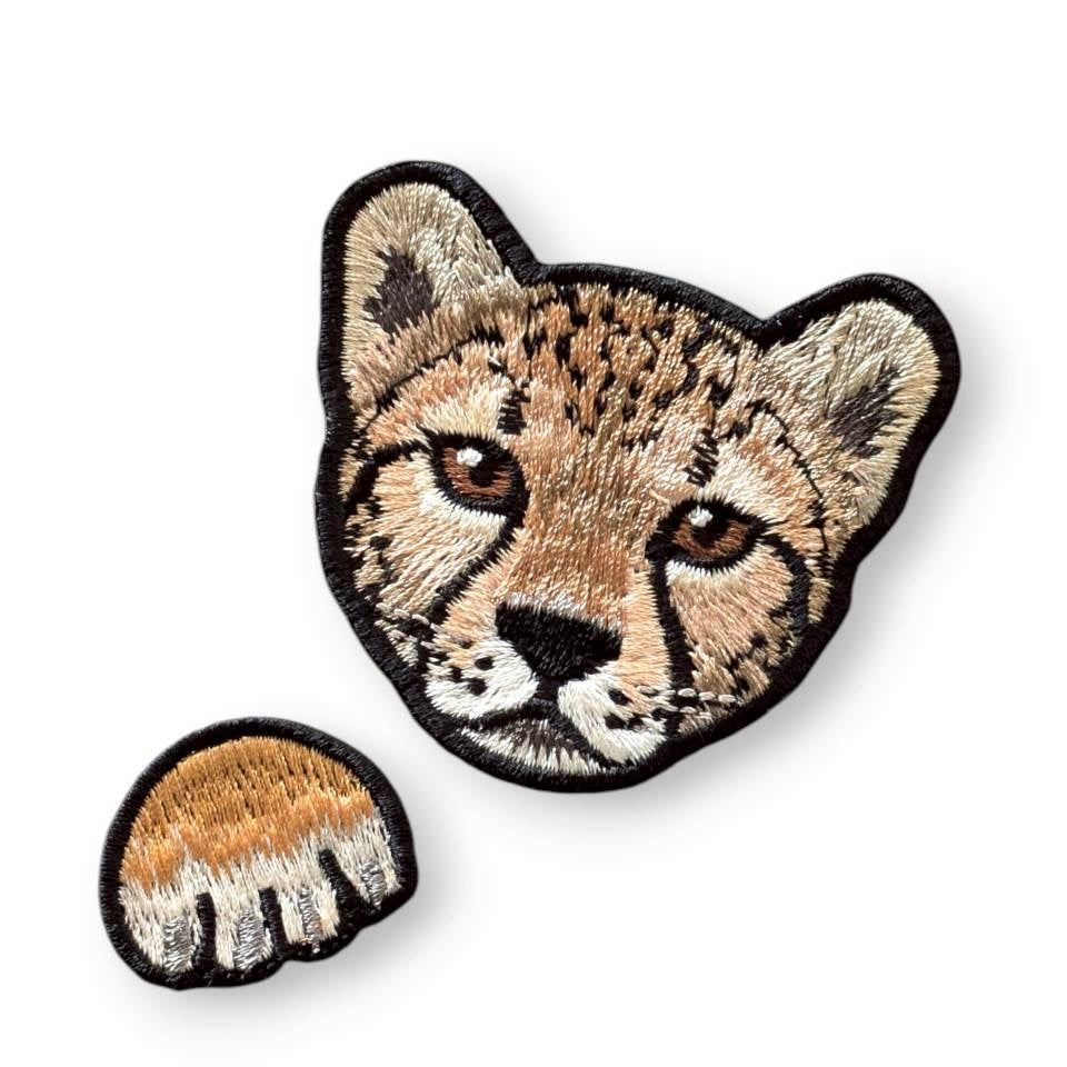 チーターの刺繍ワッペン
