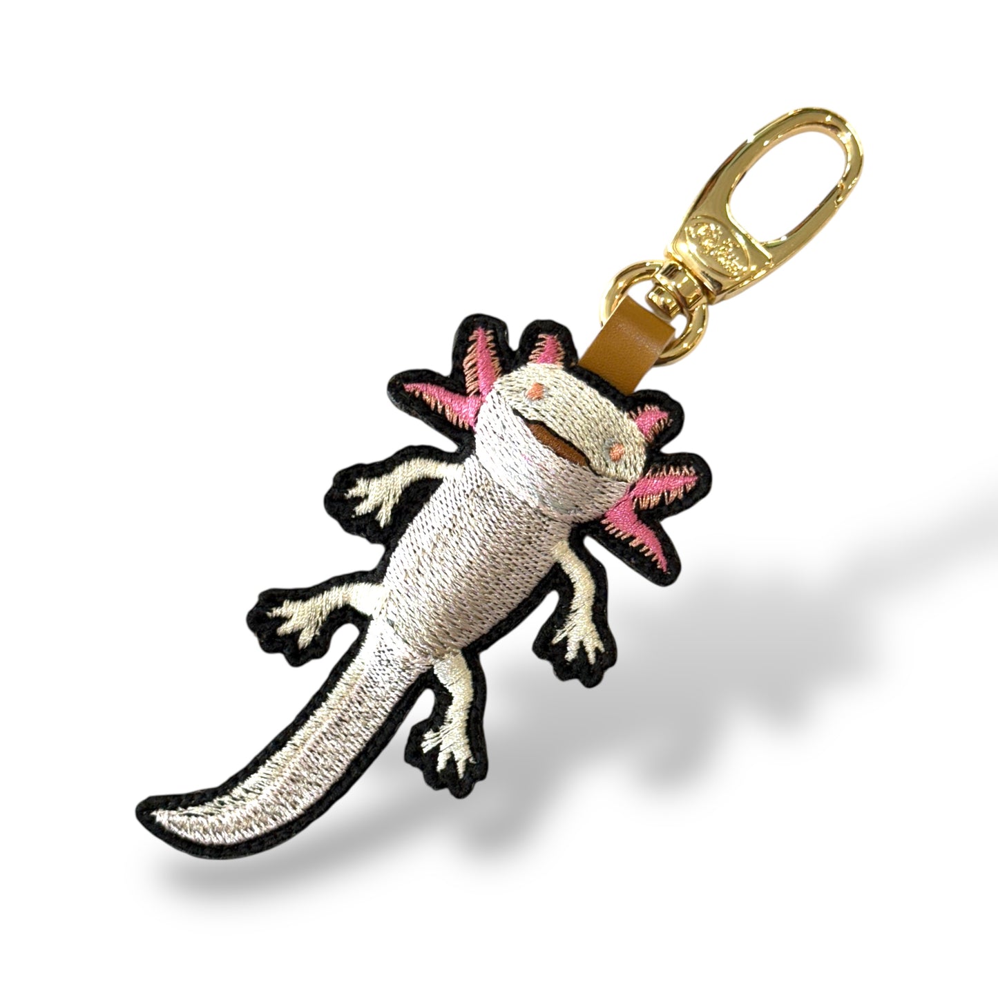 ウーパールーパーの刺繍ワッペン