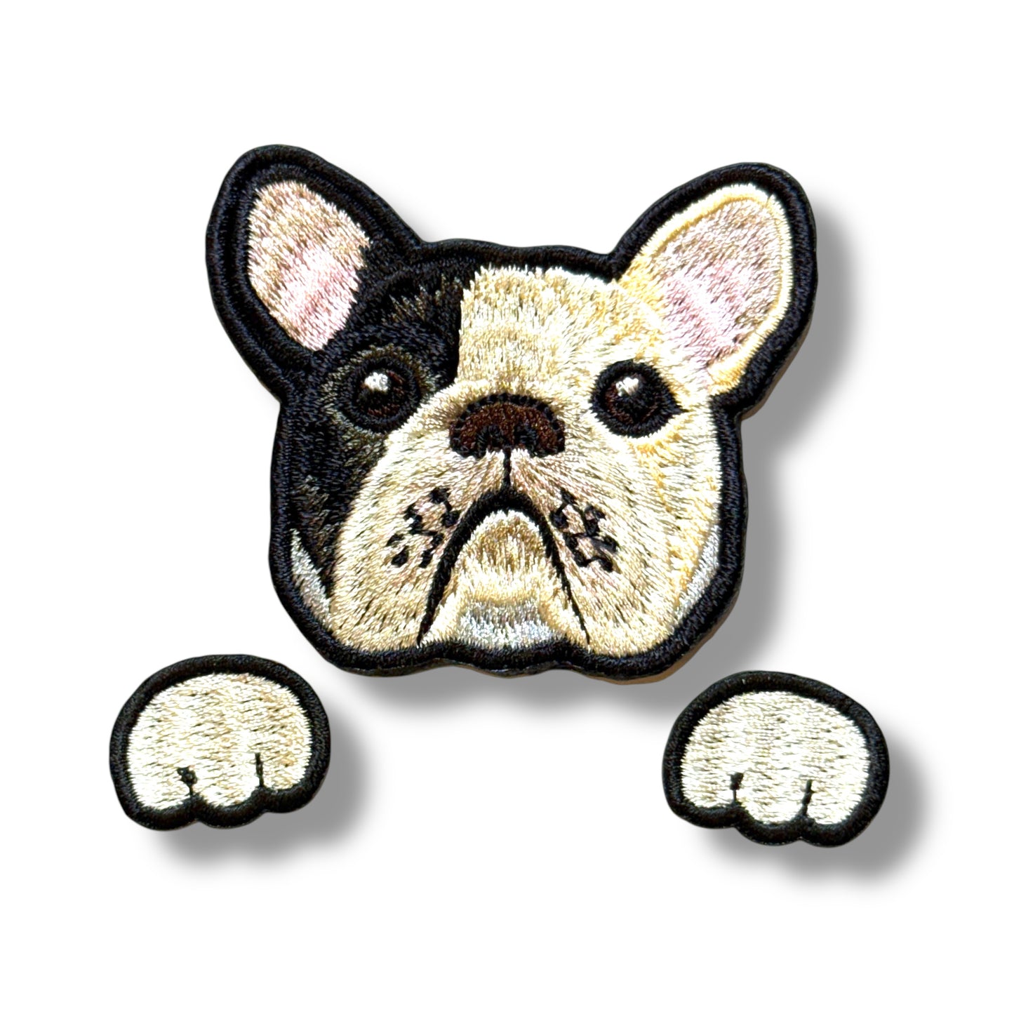 フレンチブルドッグの刺繍ワッペン