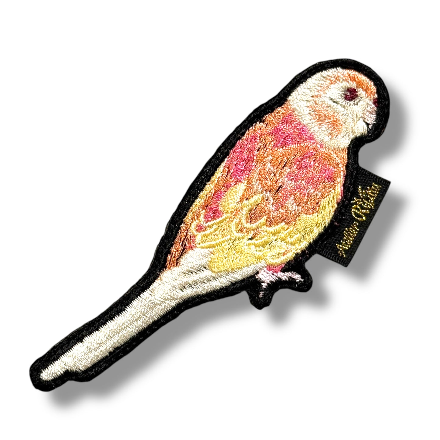 アキクサインコの刺繍ワッペン